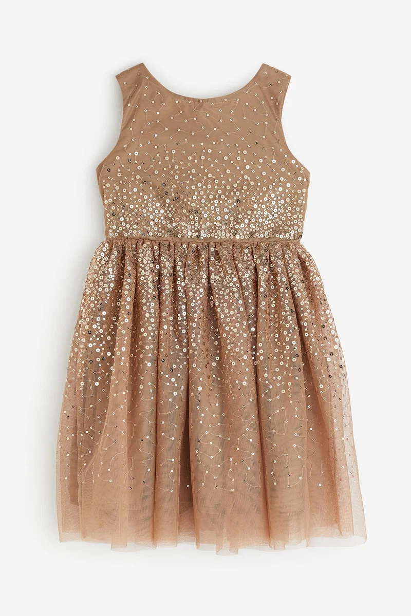 H&M Sequined tulle dress