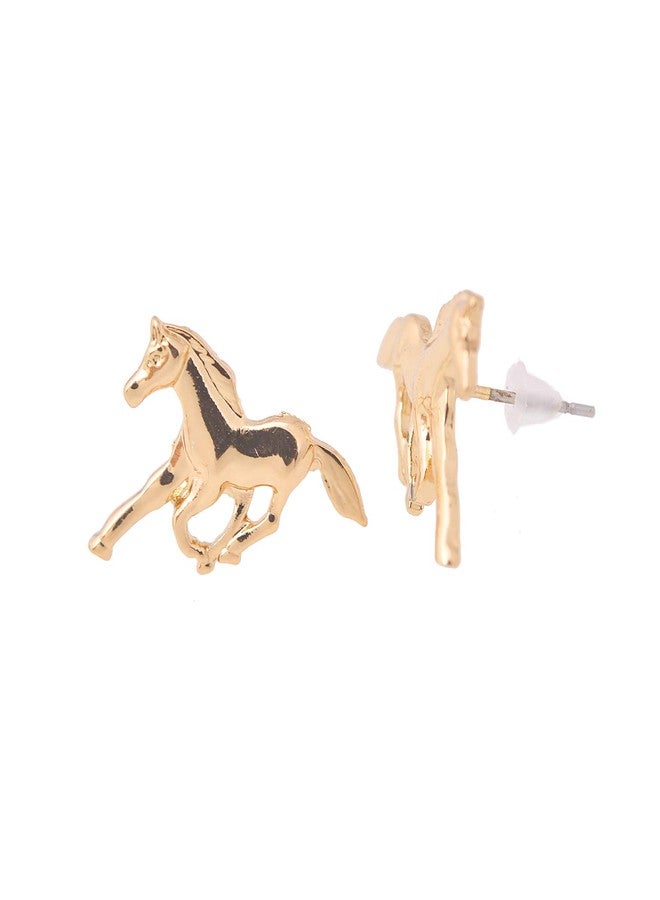 Spinningdaisy Wild Mustang Horse Earrings (Gold Plated) - Image 5