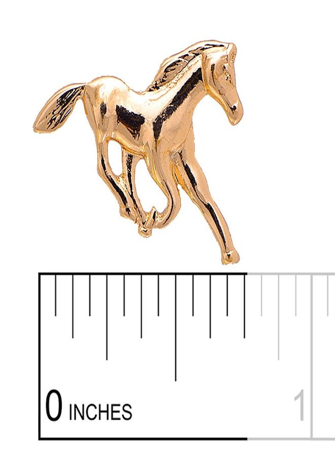 Spinningdaisy Wild Mustang Horse Earrings (Gold Plated) - Image 2