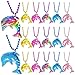 CiciBear 15 Pack Dolphin Sequin Necklace Party Favors with Mardi Gras Beads for Sea World Themed Party Favors Home Decorations FestivalsWedding Birthday Celebrations 5 Colors - Image 2