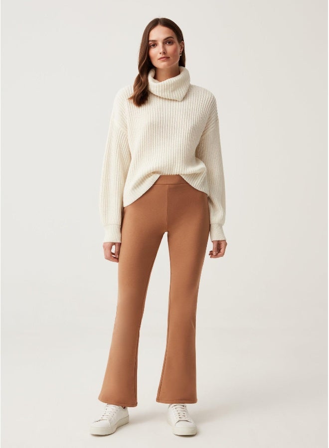 او في اس Ovs Womens Flared Trousers With High Waist - Image 1
