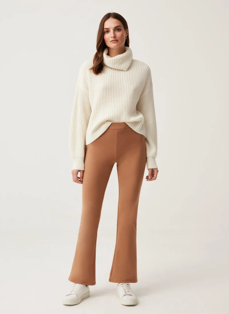 او في اس Ovs Womens Flared Trousers With High Waist