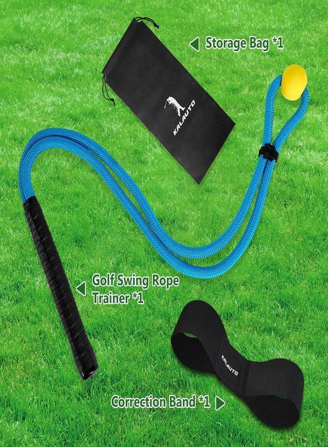 KALAUTO Golf Rope Swing Trainer Set-Golf Swing Training Aid,Improved Golfers Swing and Master Tempo,Golf Gifts for Men Golfers,Included Swing Correcting Arm Band&Rope Trainer with Weighted Ball(Blue) - Image 5