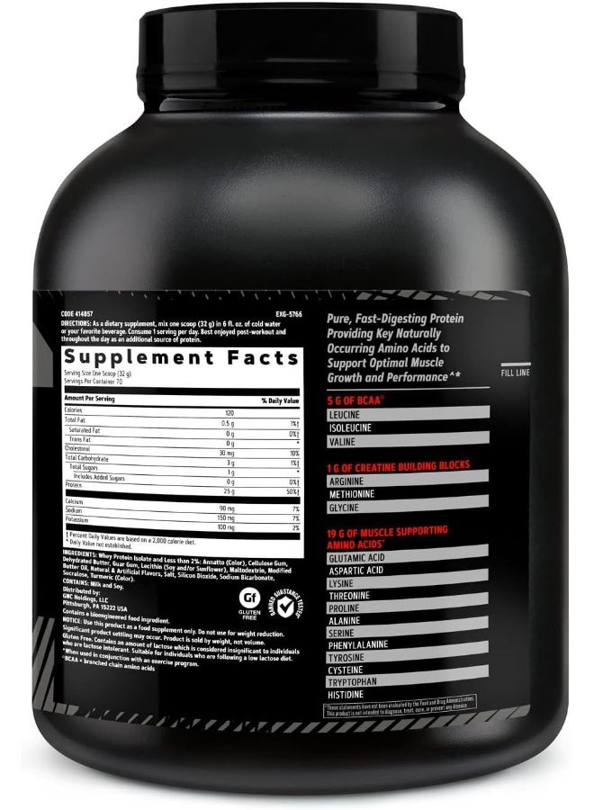 GNC AMP Pure Isolate Fuels Athletic Strength, Performance And Muscle Growth Vanilla Custard 70 Servings  - Image 2