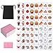 GRACIAS 2 Players Mahjong Block Set for Adult Mahjong Tile Game with 66 Premium Pink Tiles30mm Animal and Food Pattern Portable Mahjongg Set with A Carry Bag - Image 3