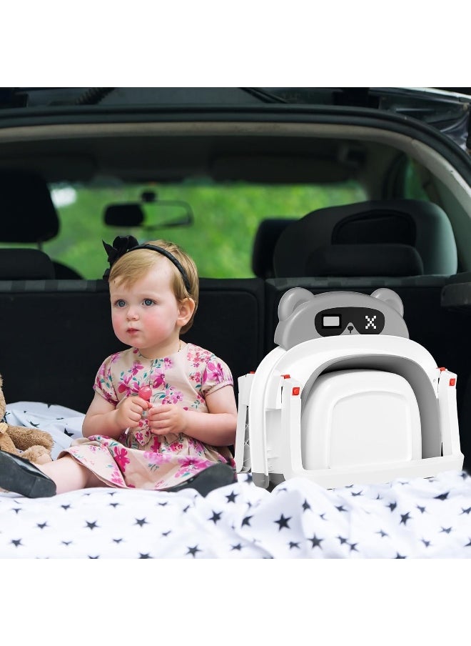 Generic - SUPAAR Bathtub Portable With Baby Cushion, Collapsible Toddler Bath Tub for Kids, Foldable Infant Shower Basin, Anti Slip Skid Proof New Born Toddler Bathing Support Bathtub Portable (gray) - Image 1