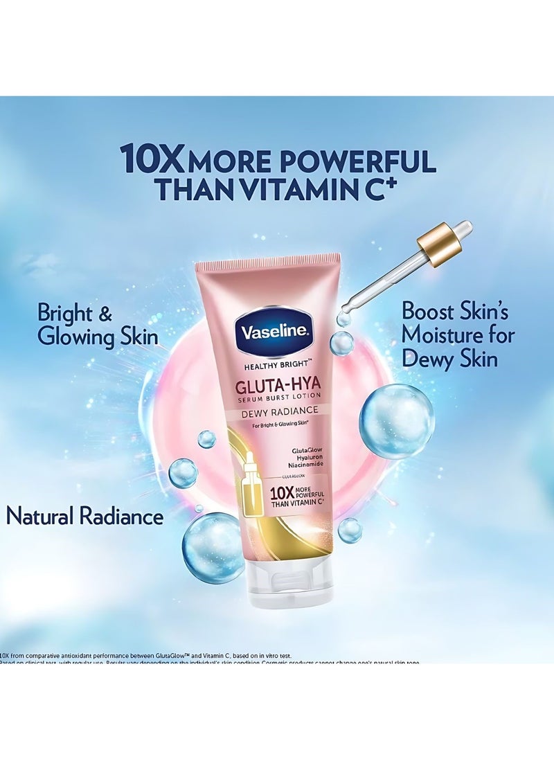 Vaseline Vaseline Gluta-Hya Dewy Radiance, 300ml, Serum-In-Lotion, Boosted With Gluta Glow, for Visibly Brighter Skin  - Image 4