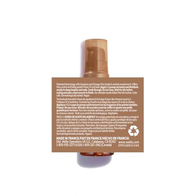 Wella Professionals Ultimate Smooth Miracle Oil Serum - Hair Oil With Squalane & Omega 9 - For Dry, Dull & Frizzy Hair (30ml) - Image 2