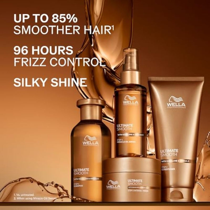Wella Professionals Ultimate Smooth Miracle Oil Serum - Hair Oil With Squalane & Omega 9 - For Dry, Dull & Frizzy Hair (30ml) - Image 5