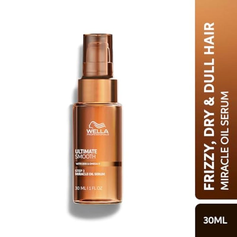 Wella Professionals Ultimate Smooth Miracle Oil Serum - Hair Oil With Squalane & Omega 9 - For Dry, Dull & Frizzy Hair (30ml) - Image 3