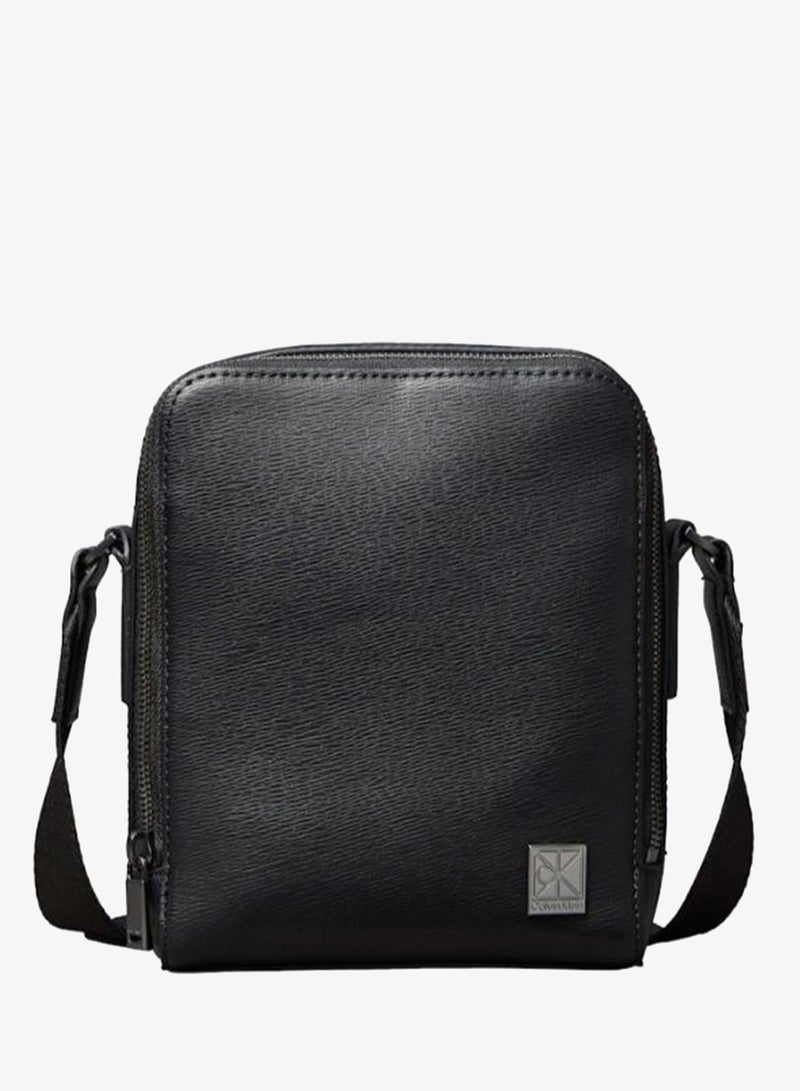 CALVIN KLEIN Emblem Hardware Zip-Around Reporter Bag - Image 1