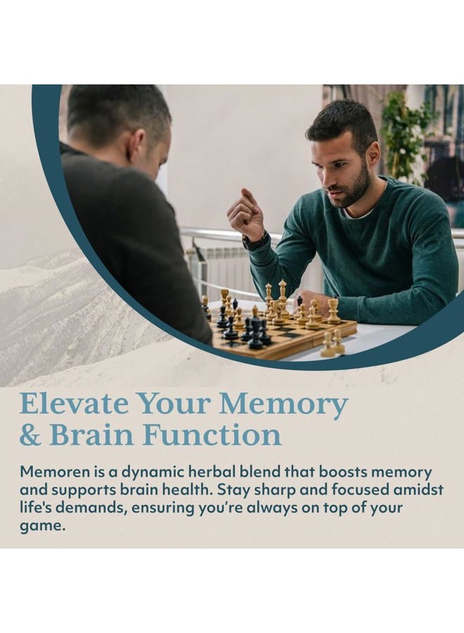 R-U VED Ruved Memoren, All-Natural Ayurvedic Focus and Memory Support with Ginkgo Biloba, Gotu Kola and Bacopa, Brain Health and Stress Care Supplement for Adults, 60 Vegetarian Capsules. - Image 5