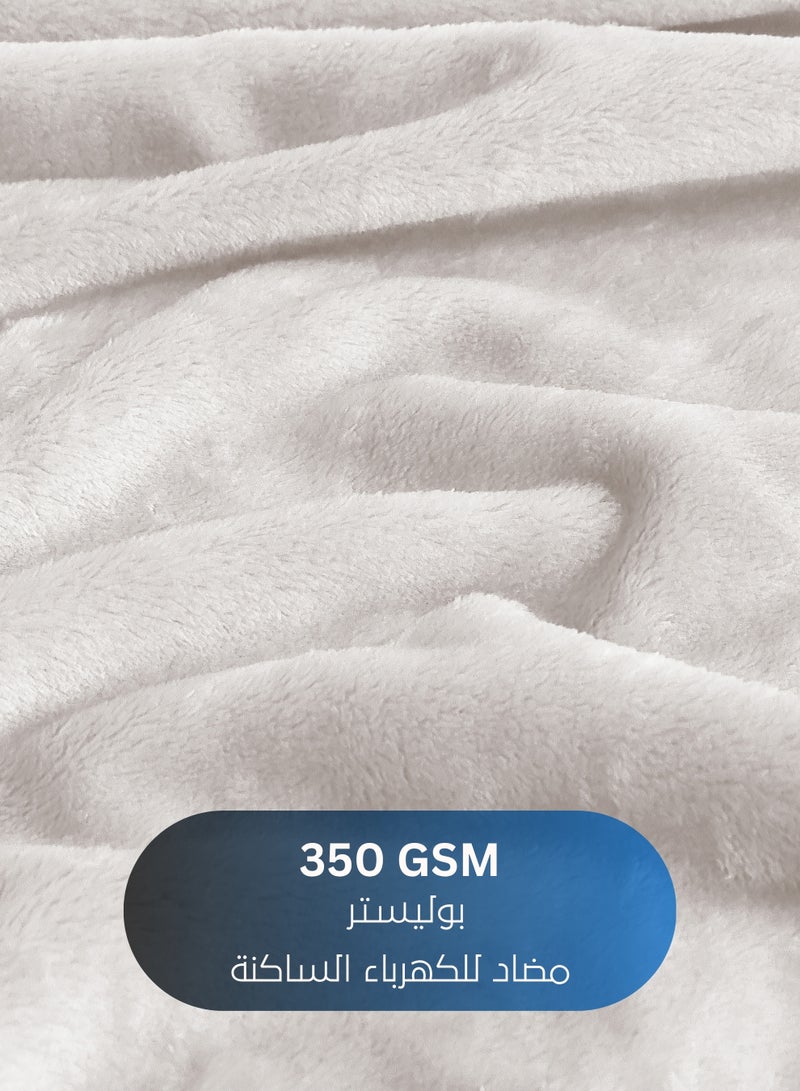Master Home Textile Lightweight Velvet Blanket, Mora Series, 350GSM, Double Size 260 x 240 cm, Extra Soft All Season Fleece Blanket, Bed And Sofa Blanket - Image 2