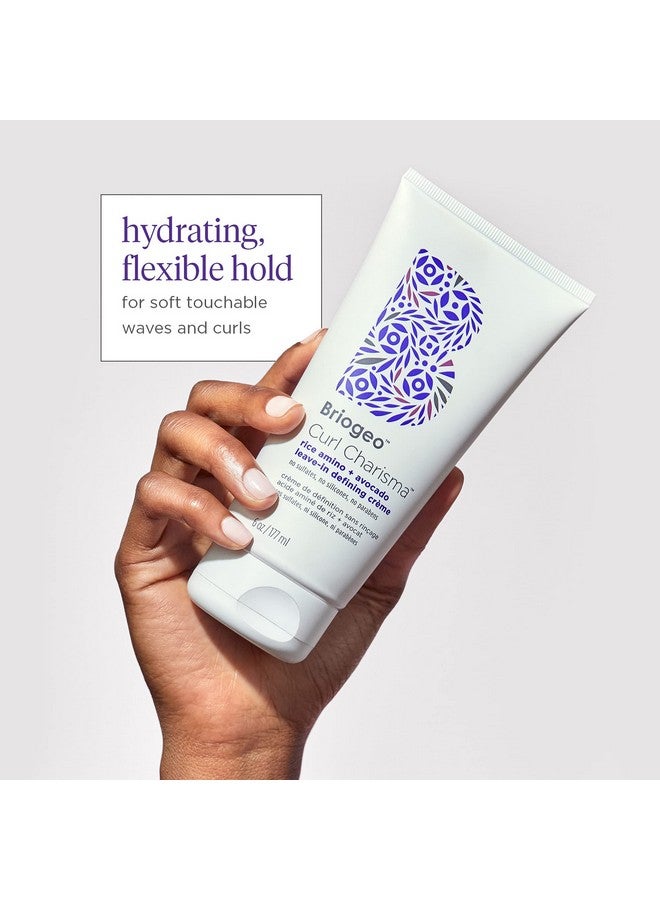 Briogeo Curl Charisma Rice Amino + Avocado Leave-In Defining Crème, Anti Frizz Hair Styling Moisturizer, Leave In Cream for Wavy, Curly, Coily Hair, Boosts Hydration, Vegan, Cruelty-Free, 6 fl oz - Image 3