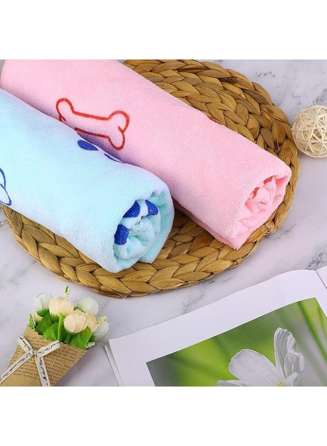 2 قطعة منشفة حمام الكلب, منشفة حمام الكلب التجفيف السريع الميكروفايبر, منشفة حمام الحيوانات الأليفة الممتصة, منشفة حمام الحيوانات الأليفة للكلاب والقطط الصغيرة والمتوسطة الكبيرة, منشفة حمام الحيوانات الأليفة الناعمة - Image 5