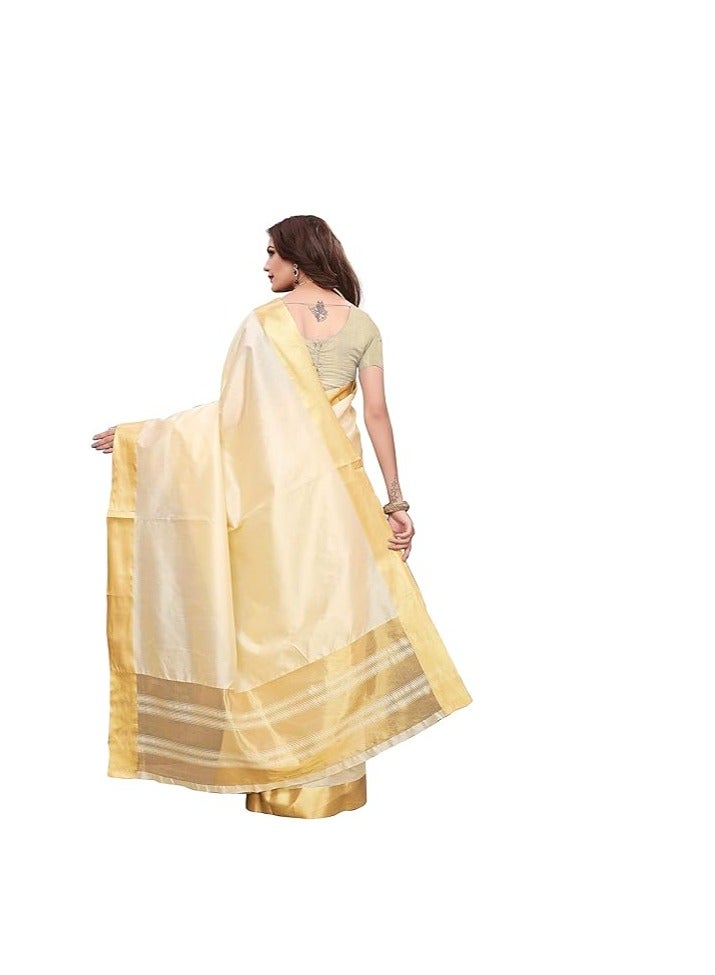 Accessorize Kingdom Accessorize Kingdom  Women Cotton Silk Standard Length Saree  - Image 4