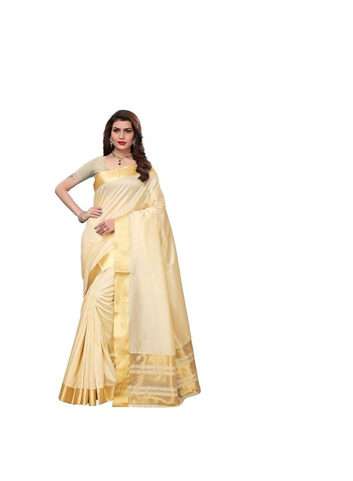 Accessorize Kingdom Accessorize Kingdom  Women Cotton Silk Standard Length Saree  - Image 1