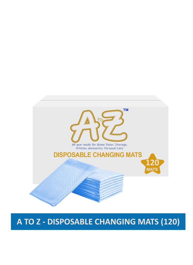 A TO Z A To Z - Disposable Changing mats (45x60cm) Large, Pack Of 120 - Blue  - Image 2