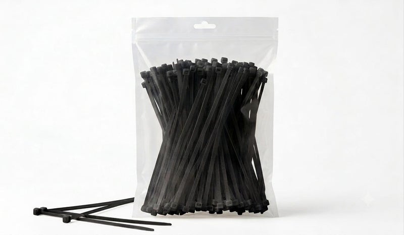 Premium High Quality Afiz Cable Ties, Plastic Self-Locking Zip Ties for Cable Management, Pack of 100 pcs,Black,10cm x 2.5mm