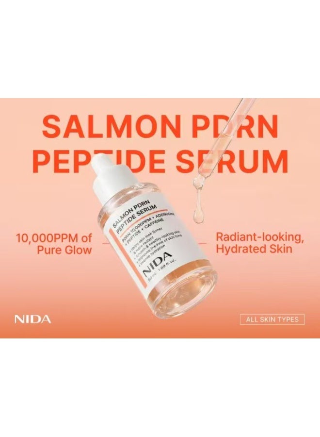 NIDA Salmon PDRN Peptide Facial Serum, 10000ppm PDRN Serum with 6‑Peptide Complex Adenosine & Centella Extract, Firming Smoothing Hydrating Face Serum 50ml - Image 4