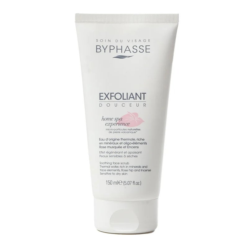 Byphasse Face Exfoliant Doucer Home Spa Experience, Soothing Scrub with Rosehip- 150ml