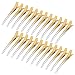 Bantoye 24 Packs Duck Bill Clips, Bantoye 3.35 Inches Rustproof Metal Alligator Curl Clips with Holes for Hair Styling, Hair Coloring, Matte Gradient Gold - Image 2