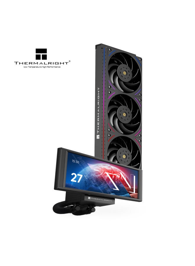 Thermalright ثيرمالرايت تروفيو فيجن 360 أرجب أسود، رادياتير تبريد مائي، شاشة مغناطيسية بطول 6.86 بوصة Tv360 أرجب أسود - Image 1