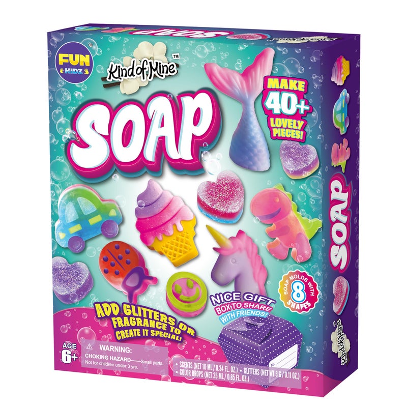 FUN KIDZ Kid Soap Kit FunKidz Soap Making Kit for Kids for All Ages DIY Crafts Kits STEM Science Activity Gift for Girls and Boys - Image 2