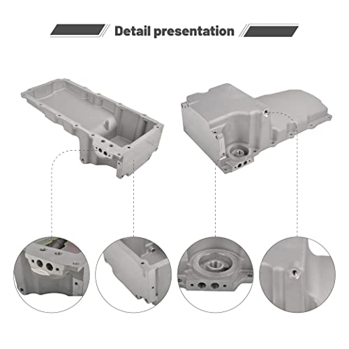 GESEXI 302-1 LS Swap Retrofit Aluminum Oil Pan Kit Compatible with 1955-1987 GM Muscle Classic Car Truck LS1 LS6 LS2 LS3 LS6 LSX 4.8L, 5.3L, 5.7L, 6.0L, 6.2L Engines - Image 2
