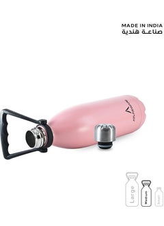 Atlasware Water Bottle with a Capacity of 1000 ml, Stainless Steel Water Bottle that keeps Cold for 82 Hours and Keeps Heat for 34 Hours, Pink  - Image 5