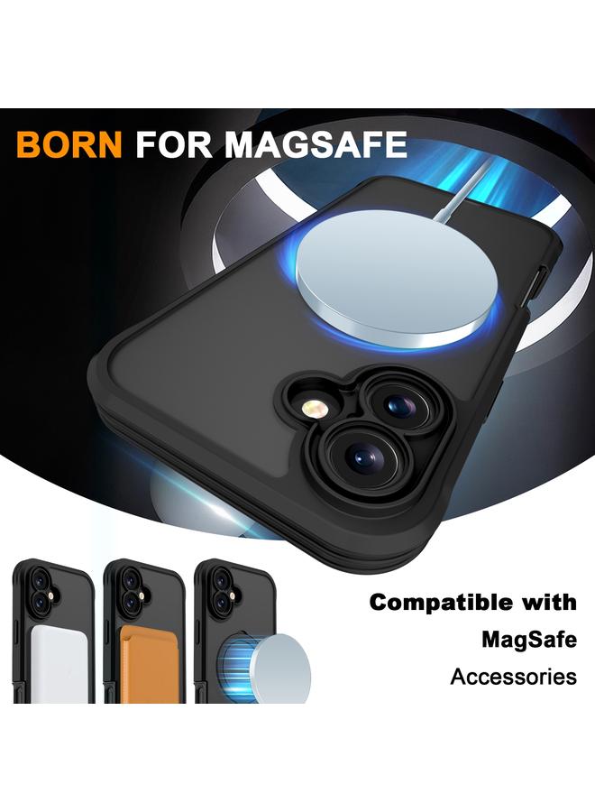 S-TOP Case For iPhone 16 Skin Feel MagSafe Holder 360 Full Body Phone Case - Image 4