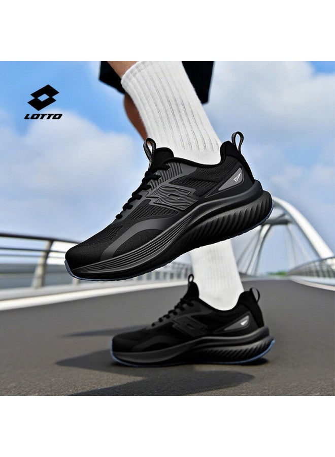 Lotto Men's Carbon Plate Running Shoes Casual Shoes Men's Shock Absorption Breathable Professional Racing Running Sports Shoes Black Size 42 - Image 2