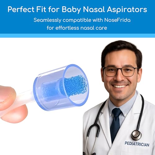 CHUBBIEE 120-Pack of Premium Baby Nasal Aspirator Hygiene Filters, Replacement for NoseFrida Nasal Aspirator Filter, BPA, Phthalate & Latex Free - Image 2