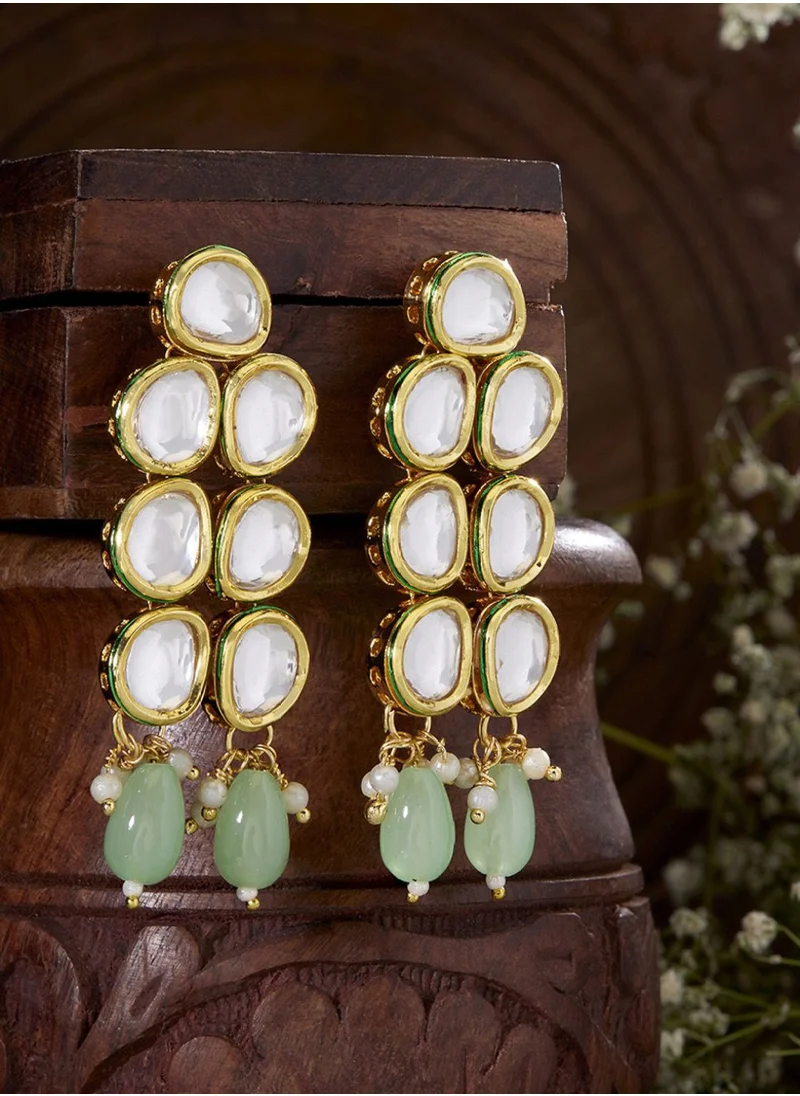 Priyaasi Plated Kundan Drop Earrings