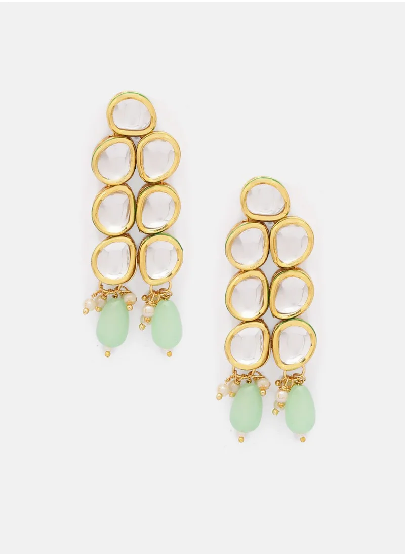 Priyaasi Plated Kundan Drop Earrings