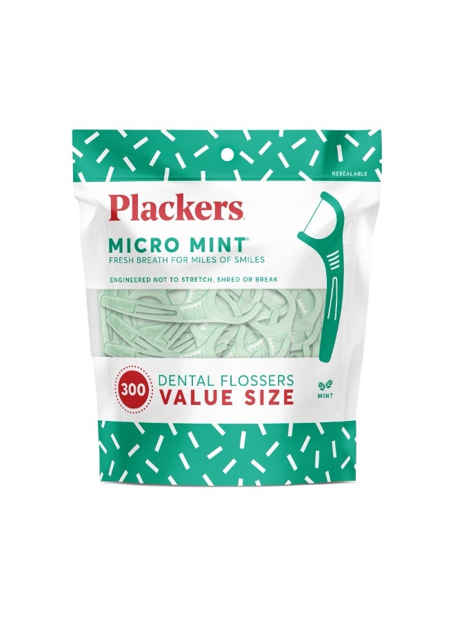 Plackers Micromint Flosser - 300ct: 3 Inch Length