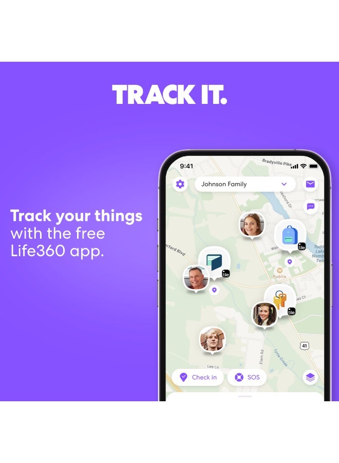 tile Essentials - Bluetooth Trackers & Item Locators for Keys, Wallets, Remotes & More; Easily Find All Your Things. Both iOS and Android Compatible. 4-Pack (Mates/Slim/Sticker) black - Image 5