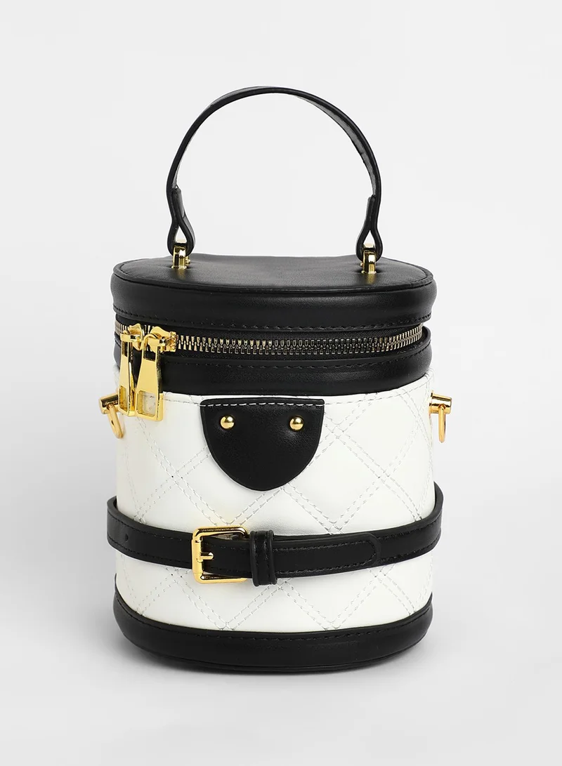 Haute Sauce Women's The Quilted Bucket Bag - Chalk White