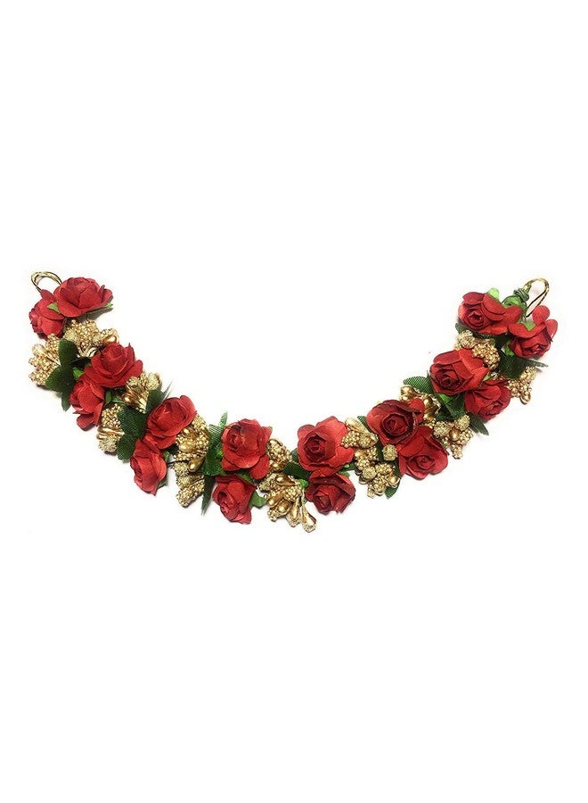 Foreign Holics Artificial Bun Juda Maker Flower Gajra Hair Accessory for Women -Set of 2 - Image 3