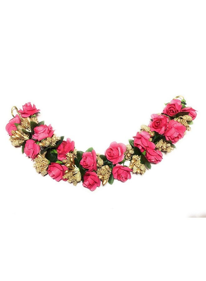 Foreign Holics Artificial Bun Juda Maker Flower Gajra Hair Accessory for Women -Set of 2 - Image 2