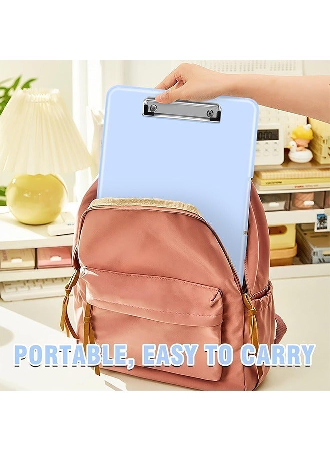 صندوق ملفات A4 مع مشبك معدني قوي, منظم مستندات محمول مع فتحة داخلية للقلم, حافظة ملفات بلاستيكية مقاومة للماء للمكتب والمنزل والعمل الميداني - Image 5