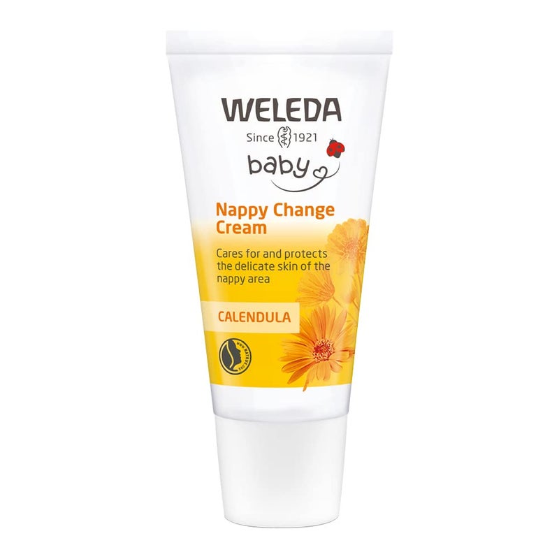 Weleda Nappy Cream with Calendula, Barrier Cream for Baby, Lanolin, Dermatologically Tested, Gentle Protection, 100% Certified Natural, 30 ml - Image 1