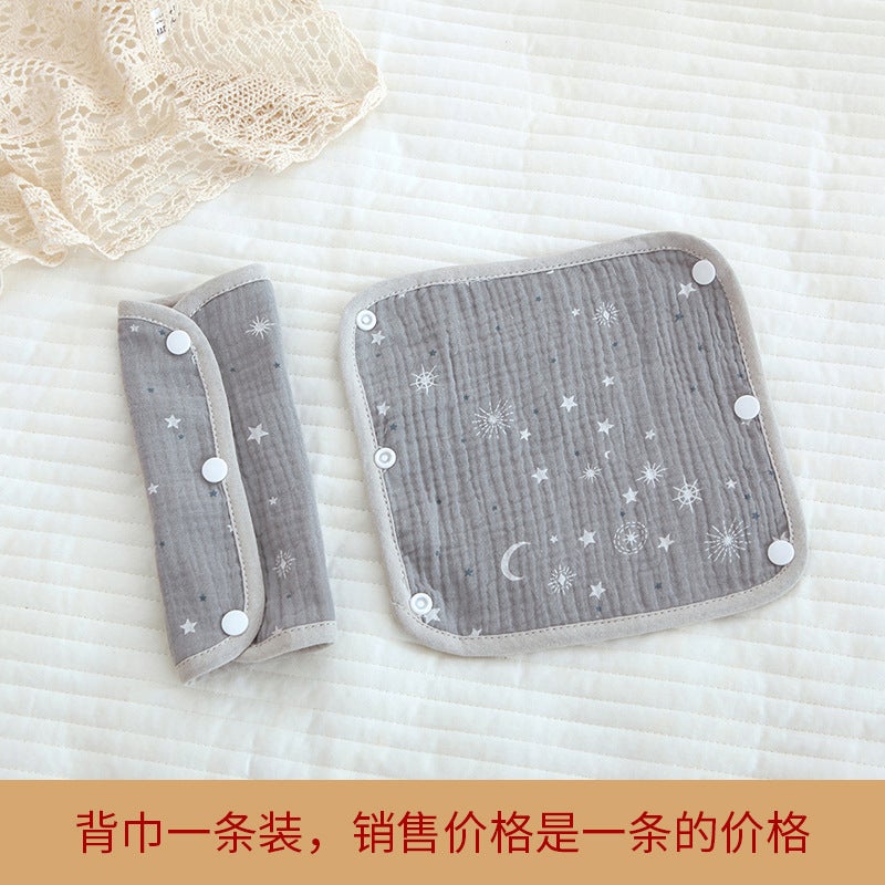 Four-Layer Cotton Gauze Back Towel Crepe Trolley Towel Back Towel Back Towel Back Towel Slipper Bite Towel Japanese-Korean Ins - Image 1