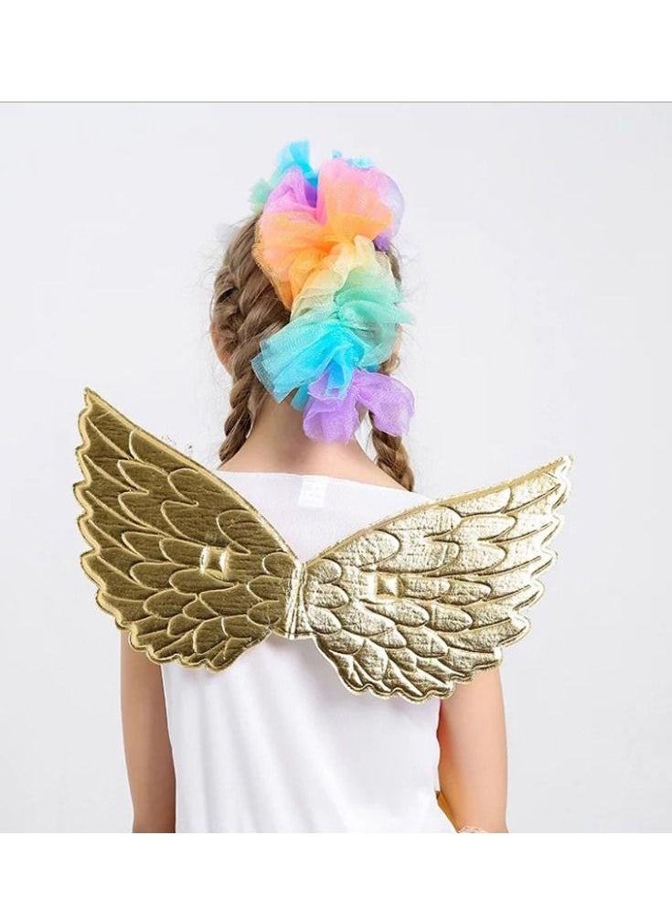 xppier - Unicorn Girl Dress Cosplay Dress Set Complete Princess Dress Set with Unicorn Headband and Wings, Size 95-130Cm - Image 1
