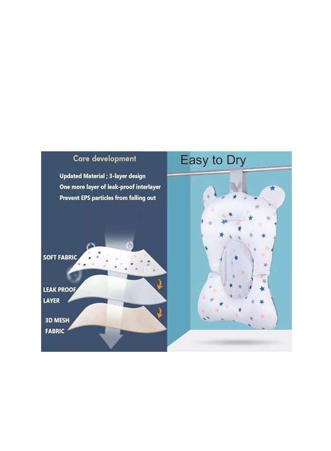 MIXDE Baby Bathtub Portable With Baby Cushion, Collapsible Toddler Bath Tub for Kids, Foldable Infant Shower Basin, Anti Slip Skid Proof New Born Toddler Bathing Support | Bath Organizers, 0-2 Years - Image 2