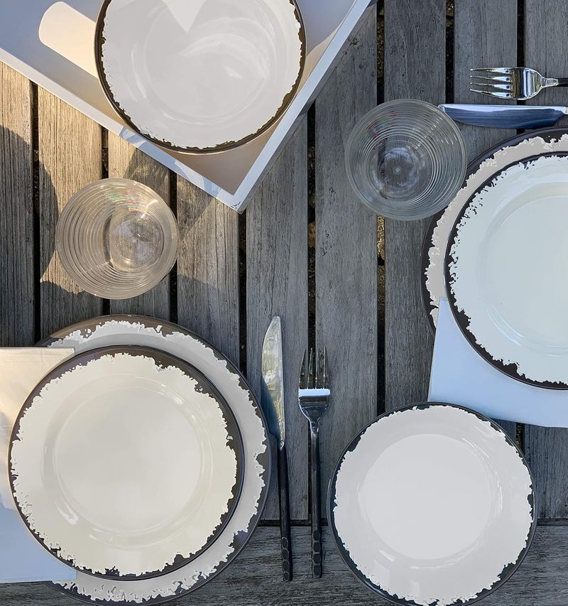 Fox Run طقم أدوات المائدة من فوكستون ميلامين باللون العاجي 10 قطع - Image 5