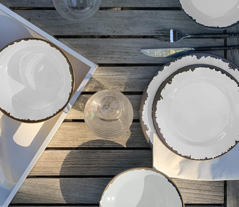 Fox Run طقم أدوات المائدة من فوكستون ميلامين باللون العاجي 10 قطع - Image 3