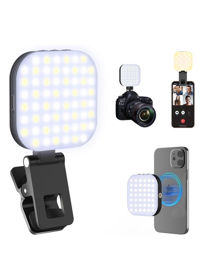 JAJEEK Mini Magnetic Phone Selfie Light Compatible with iPhone Magsafe, Clip on Pocket Light for Tablet Laptop Computer Zoom Video Call TikTok YouTube Video Recording Phone Filming Makeup - Image 1