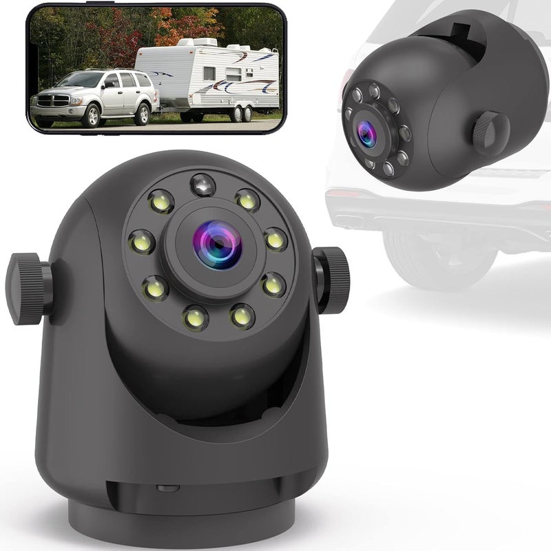 YEOIZO Wireless Magnetic Backup Camera for Trailers/RV/Camper - WiFi Rechargeable HD Night Vision - Image 1