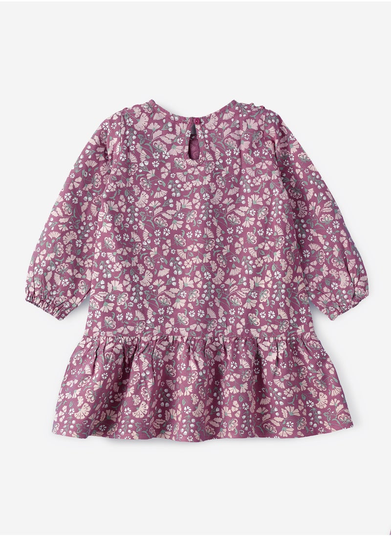 Jelliene Blooming Elegance: Girls' Viscose Floral Dress  - Image 2